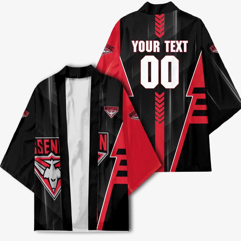 Personalized Essendon Bombers Kimono Modern Geometric Sports Graphic Style
