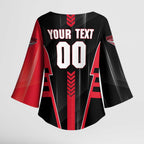 Personalized Essendon Bombers Kimono Sleeve Blouse Modern Geometric Sports Graphic Style