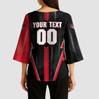 Personalized Essendon Bombers Kimono Sleeve Blouse Modern Geometric Sports Graphic Style