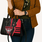 Essendon Bombers Leather Bag Modern Geometric Sports Graphic Style