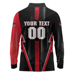 Personalized Essendon Bombers Long Sleeve Polo Shirt Modern Geometric Sports Graphic Style