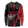 Personalized Essendon Bombers Long Sleeve Shirt Modern Geometric Sports Graphic Style