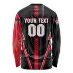 Personalized Essendon Bombers Long Sleeve Shirt Modern Geometric Sports Graphic Style