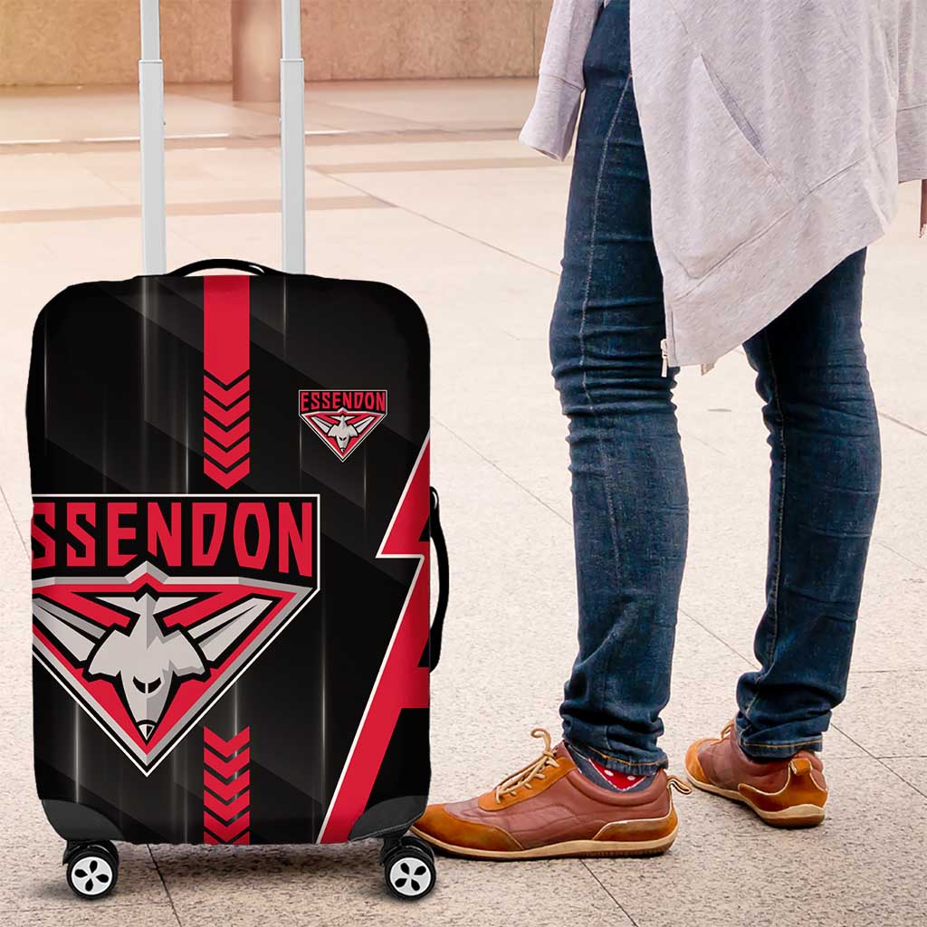 Essendon Bombers Luggage Cover Modern Geometric Sports Graphic Style