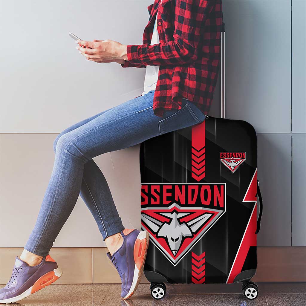Essendon Bombers Luggage Cover Modern Geometric Sports Graphic Style