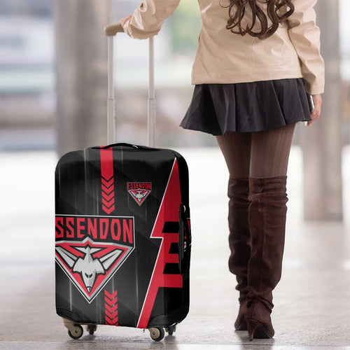 Essendon Bombers Luggage Cover Modern Geometric Sports Graphic Style