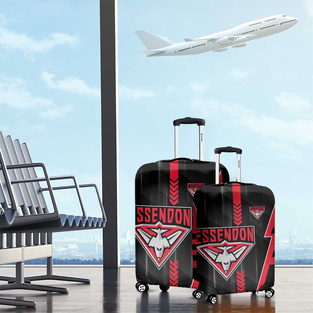 Essendon Bombers Luggage Cover Modern Geometric Sports Graphic Style