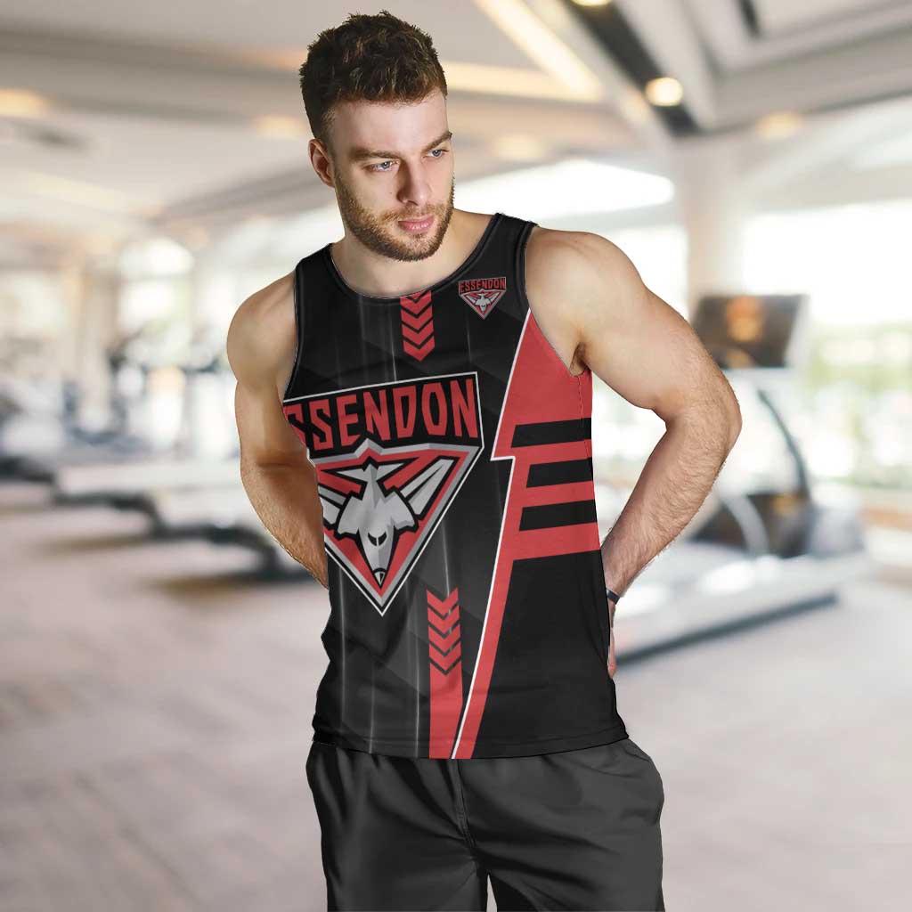 Personalized Essendon Bombers Men Tank Top Modern Geometric Sports Graphic Style