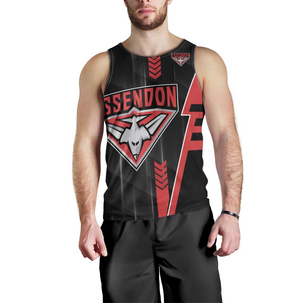 Personalized Essendon Bombers Men Tank Top Modern Geometric Sports Graphic Style