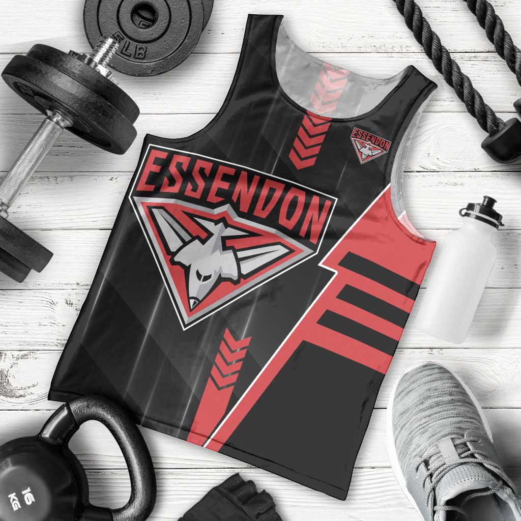 Personalized Essendon Bombers Men Tank Top Modern Geometric Sports Graphic Style