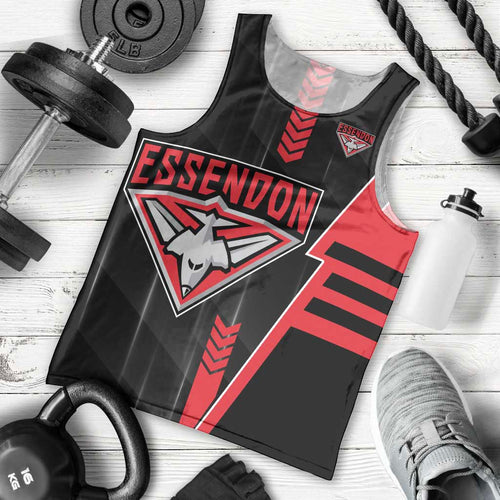 Personalized Essendon Bombers Men Tank Top Modern Geometric Sports Graphic Style