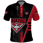 Personalized Essendon Bombers Polo Shirt Modern Geometric Sports Graphic Style