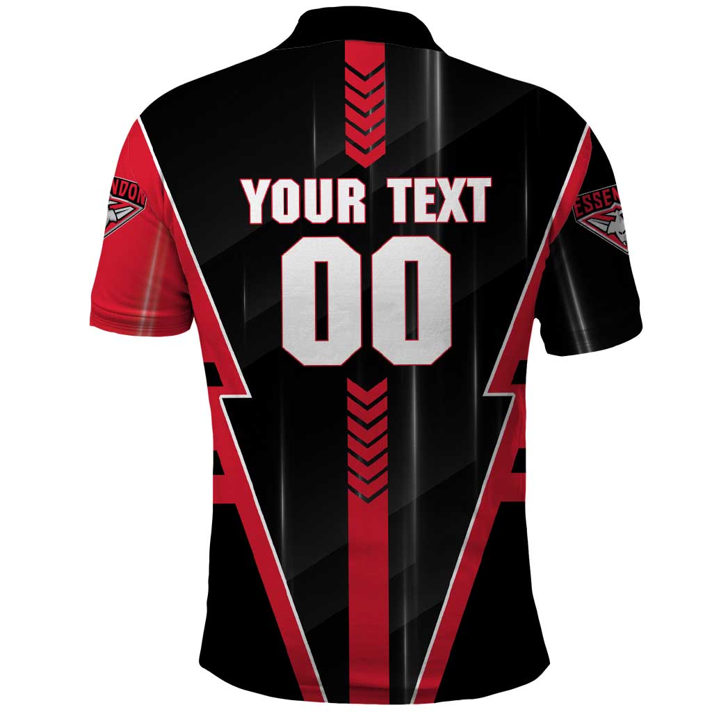Personalized Essendon Bombers Polo Shirt Modern Geometric Sports Graphic Style