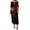 Personalized Essendon Bombers Puletasi Modern Geometric Sports Graphic Style