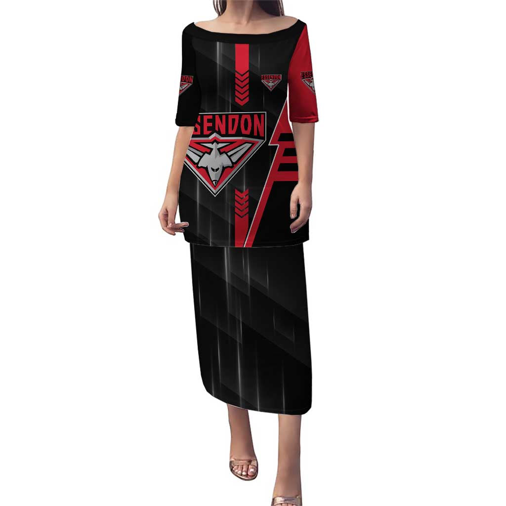 Personalized Essendon Bombers Puletasi Modern Geometric Sports Graphic Style