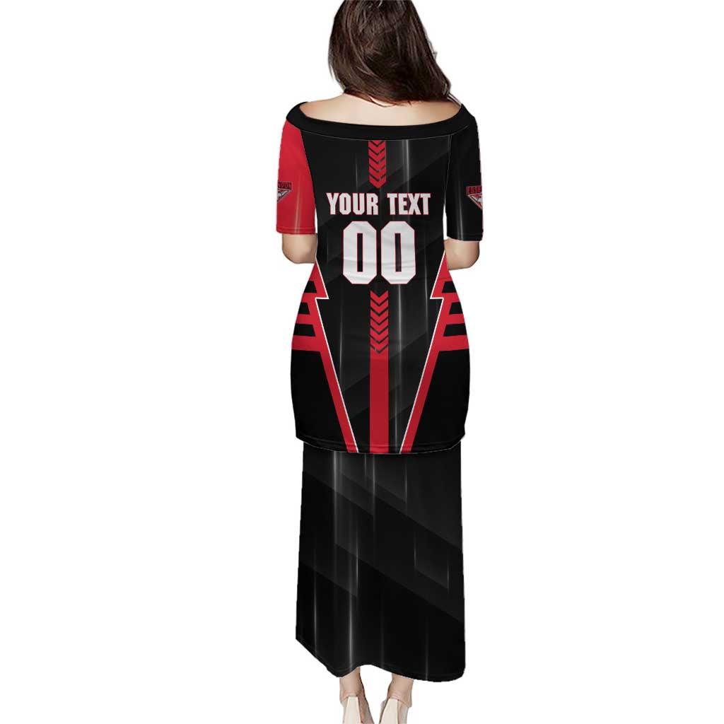 Personalized Essendon Bombers Puletasi Modern Geometric Sports Graphic Style