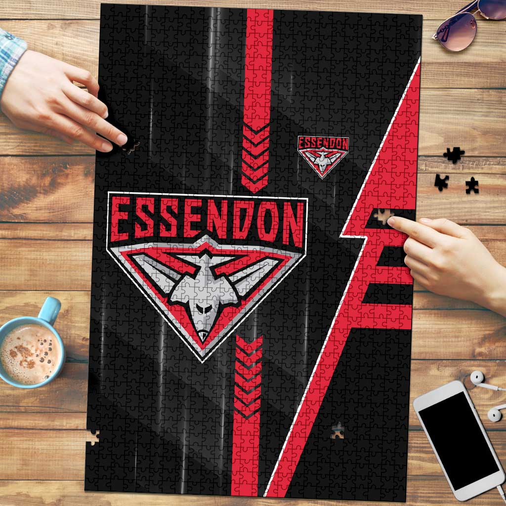 Essendon Bombers Puzzle Modern Geometric Sports Graphic Style