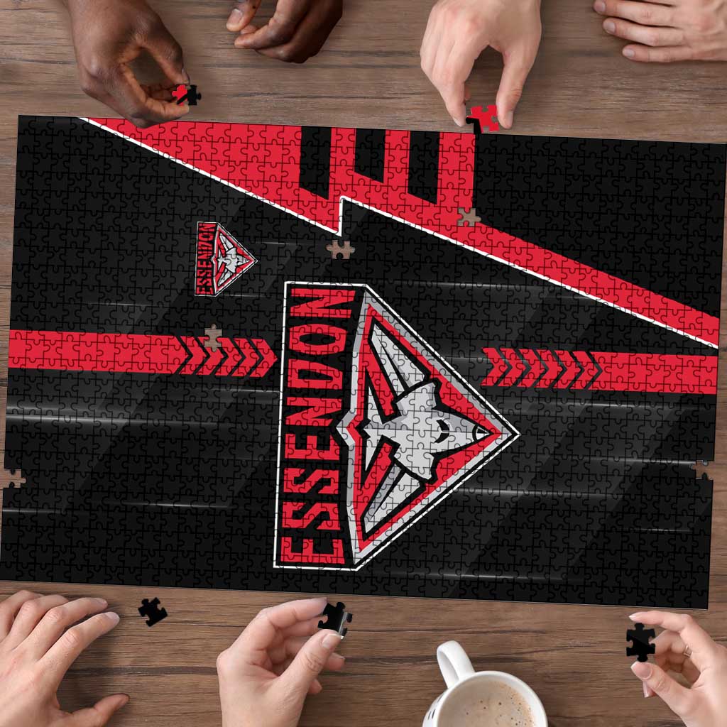 Essendon Bombers Puzzle Modern Geometric Sports Graphic Style