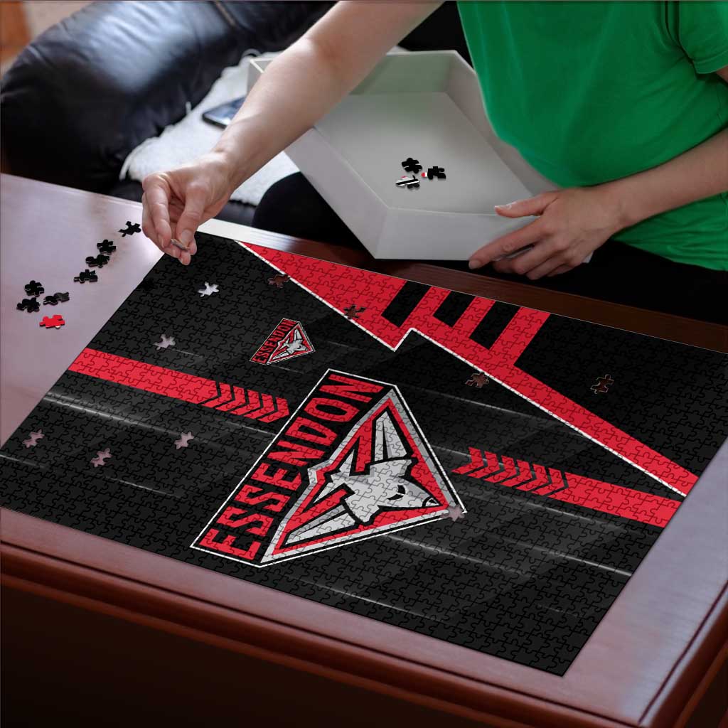 Essendon Bombers Puzzle Modern Geometric Sports Graphic Style