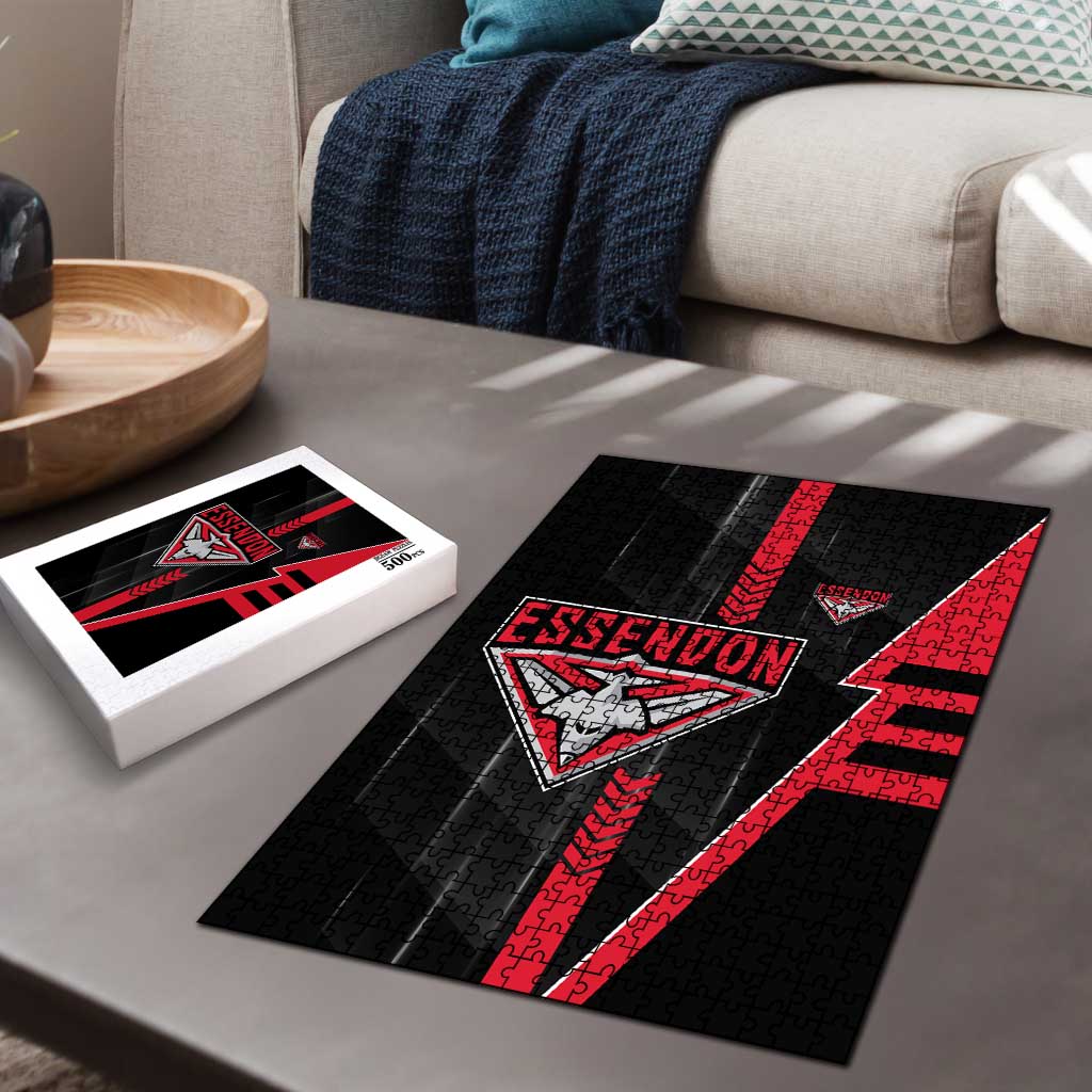 Essendon Bombers Puzzle Modern Geometric Sports Graphic Style
