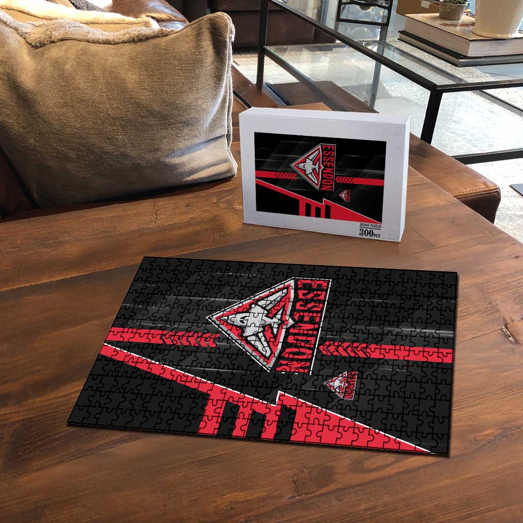 Essendon Bombers Puzzle Modern Geometric Sports Graphic Style