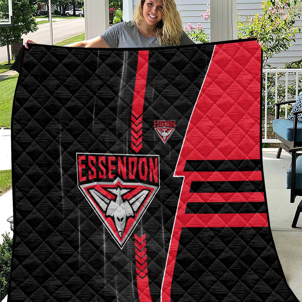 Essendon Bombers Quilt Modern Geometric Sports Graphic Style