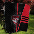 Essendon Bombers Quilt Modern Geometric Sports Graphic Style