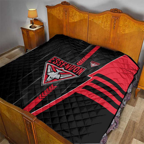 Essendon Bombers Quilt Modern Geometric Sports Graphic Style