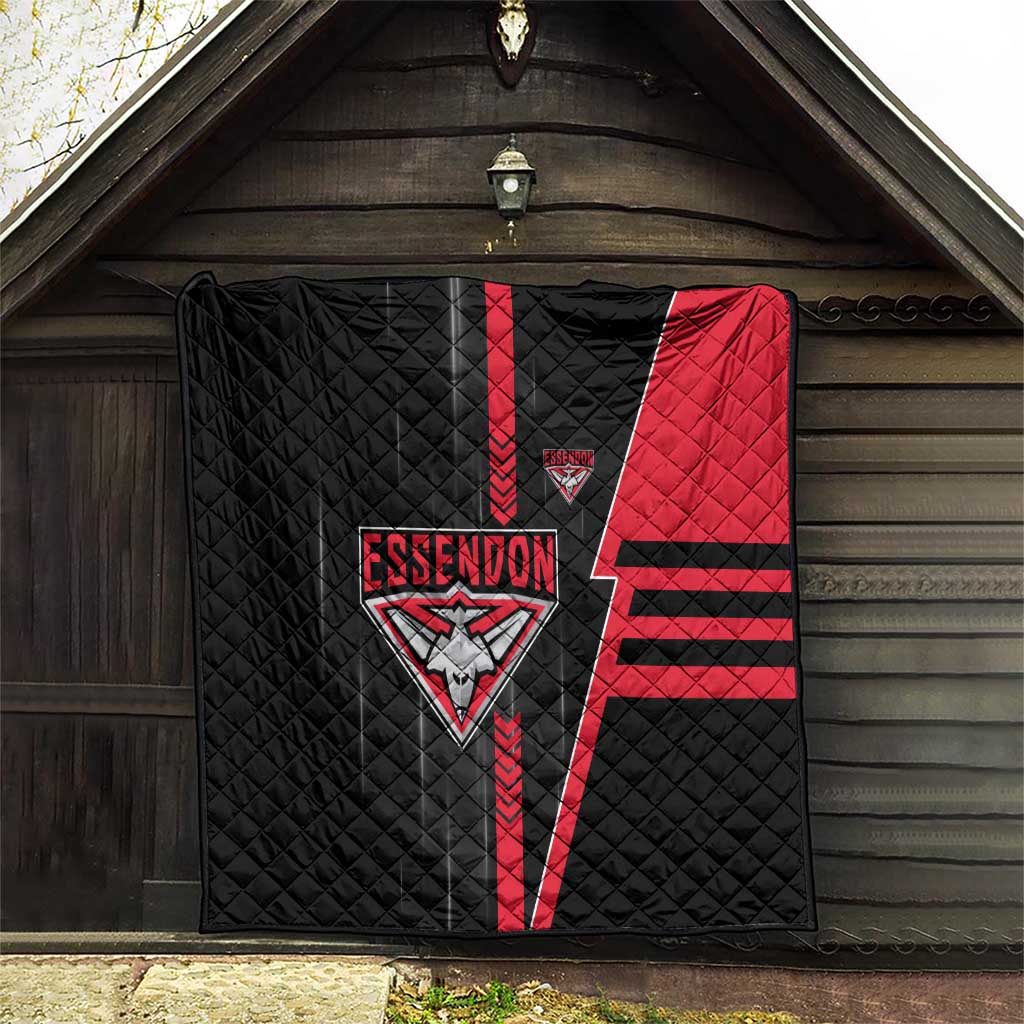 Essendon Bombers Quilt Modern Geometric Sports Graphic Style