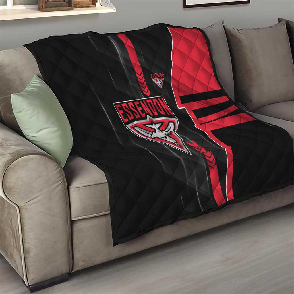 Essendon Bombers Quilt Modern Geometric Sports Graphic Style