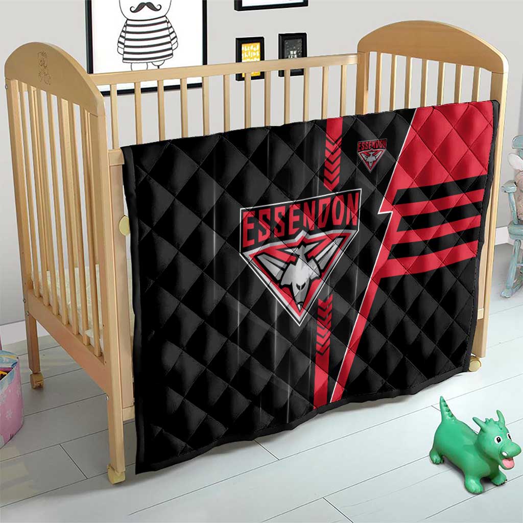 Essendon Bombers Quilt Modern Geometric Sports Graphic Style