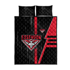 Essendon Bombers Quilt Bed Set Modern Geometric Sports Graphic Style