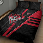 Essendon Bombers Quilt Bed Set Modern Geometric Sports Graphic Style