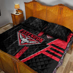 Essendon Bombers Quilt Bed Set Modern Geometric Sports Graphic Style