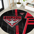 Essendon Bombers Round Carpet Modern Geometric Sports Graphic Style