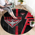 Essendon Bombers Round Carpet Modern Geometric Sports Graphic Style