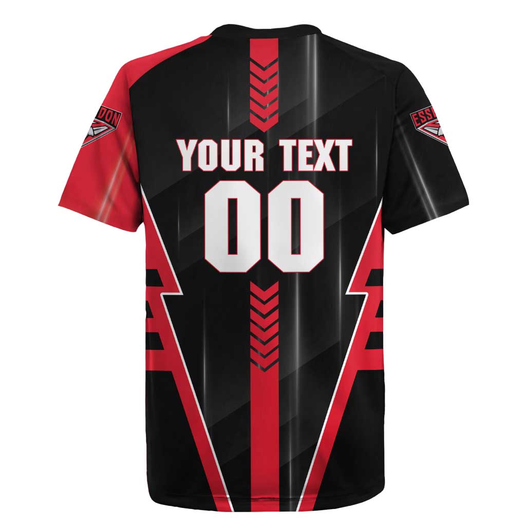 Personalized Essendon Bombers Rugby Jersey Modern Geometric Sports Graphic Style