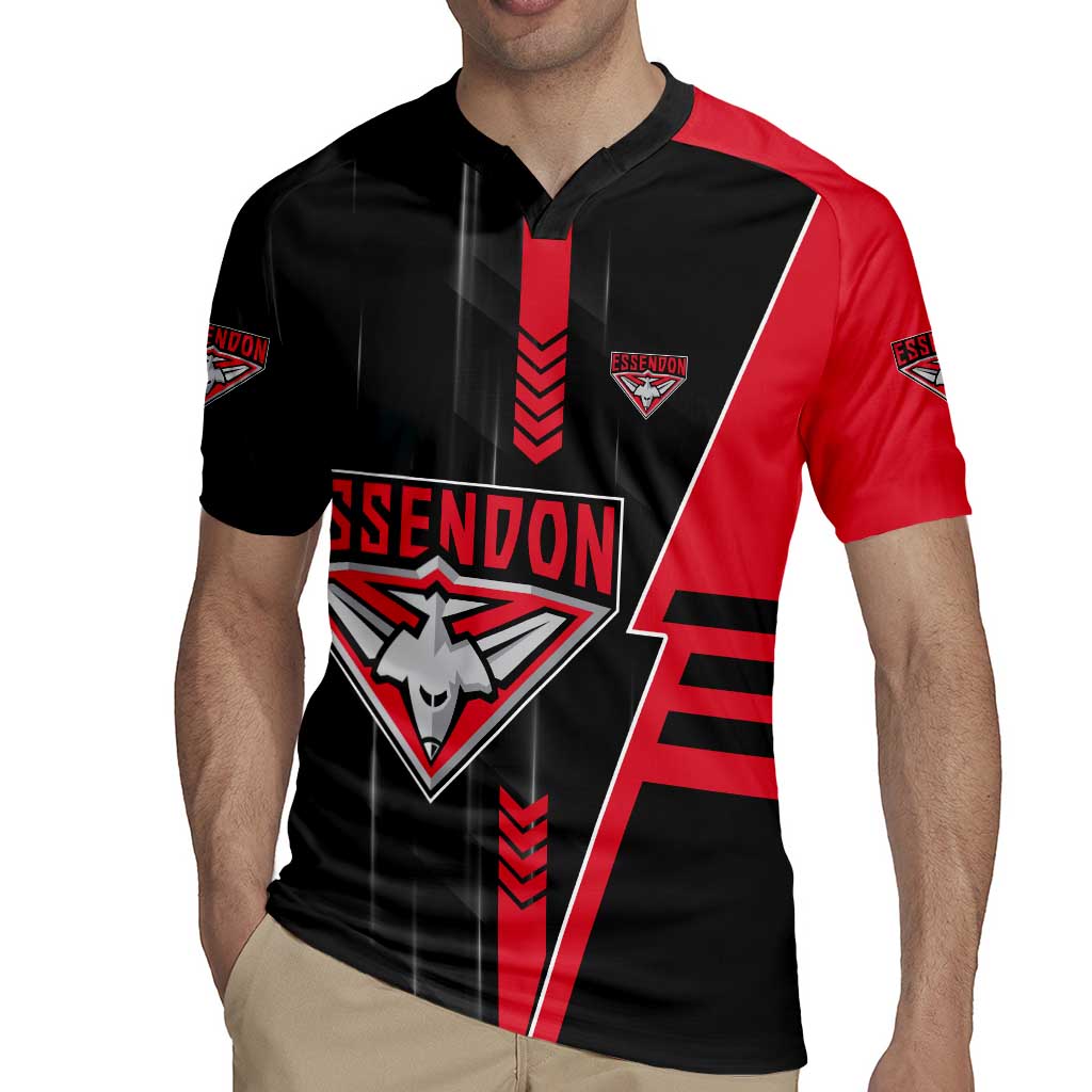 Personalized Essendon Bombers Rugby Jersey Modern Geometric Sports Graphic Style