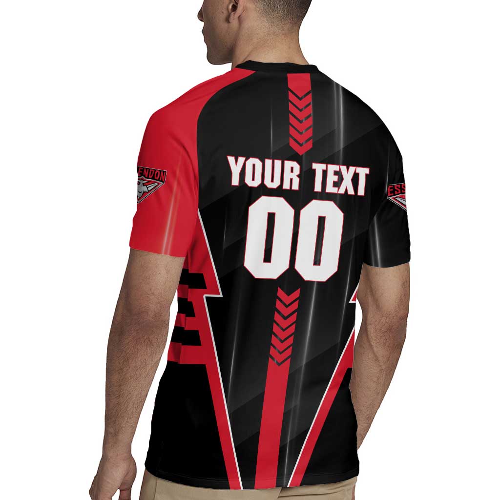 Personalized Essendon Bombers Rugby Jersey Modern Geometric Sports Graphic Style
