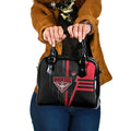 Essendon Bombers Shoulder Handbag Modern Geometric Sports Graphic Style