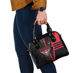 Essendon Bombers Shoulder Handbag Modern Geometric Sports Graphic Style
