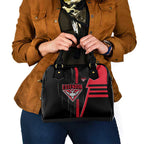 Essendon Bombers Shoulder Handbag Modern Geometric Sports Graphic Style