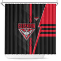 Essendon Bombers Shower Curtain Modern Geometric Sports Graphic Style