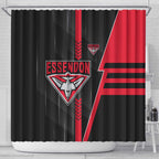 Essendon Bombers Shower Curtain Modern Geometric Sports Graphic Style