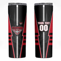 Personalized Essendon Bombers Skinny Tumbler Modern Geometric Sports Graphic Style