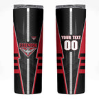 Personalized Essendon Bombers Skinny Tumbler Modern Geometric Sports Graphic Style