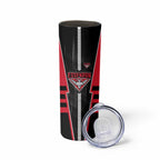 Personalized Essendon Bombers Skinny Tumbler Modern Geometric Sports Graphic Style