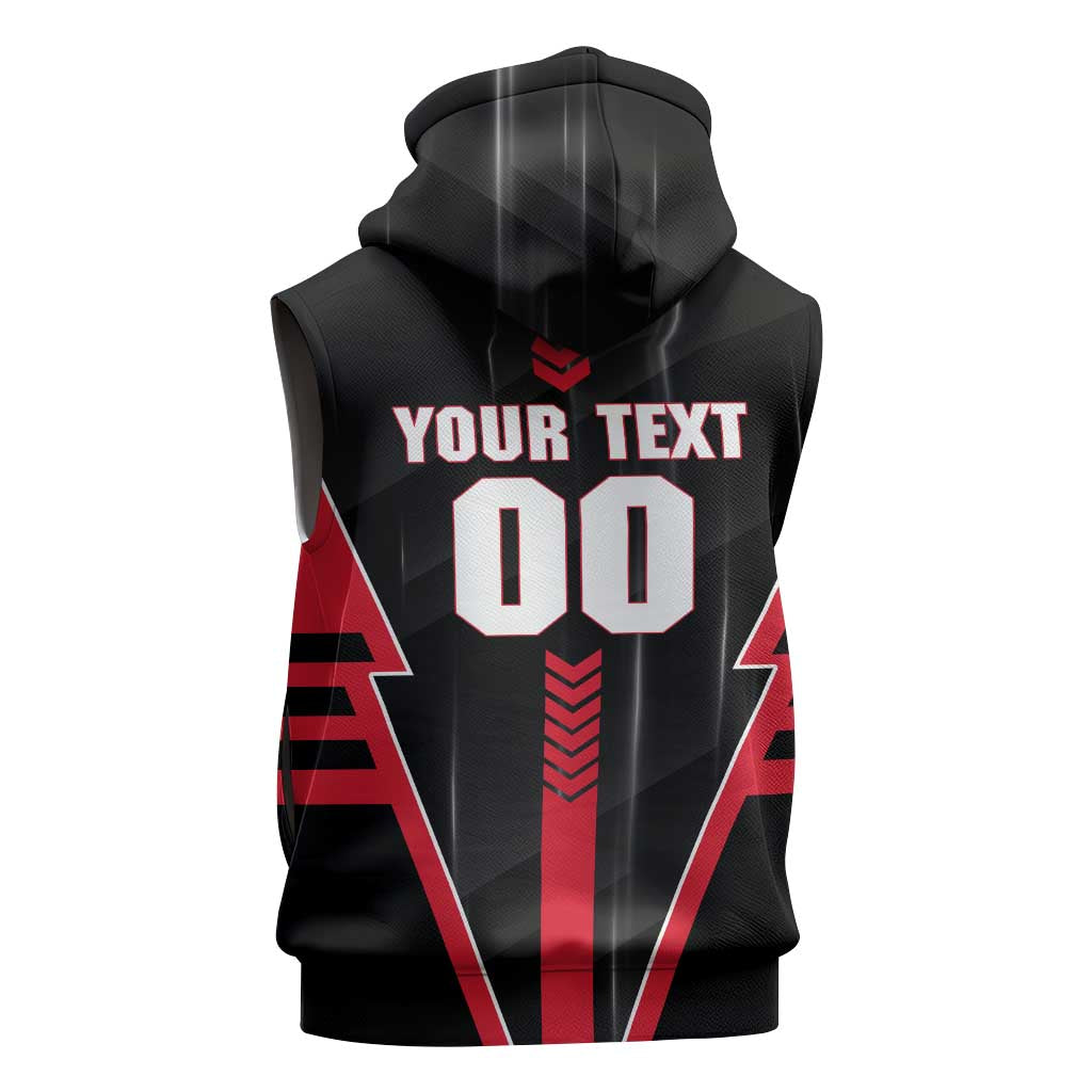 Personalized Essendon Bombers Sleeveless Hoodie Modern Geometric Sports Graphic Style