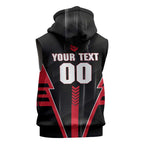 Personalized Essendon Bombers Sleeveless Zip Hoodie Modern Geometric Sports Graphic Style