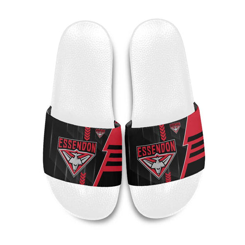 Essendon Bombers Slide Sandals Modern Geometric Sports Graphic Style